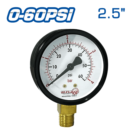 MANOMETRO DE AIRE 2.5PULG 0-60PSI