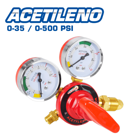 REGULADOR DE ACETILENO P/OXICORTE 0-35 / 0-500 PSI