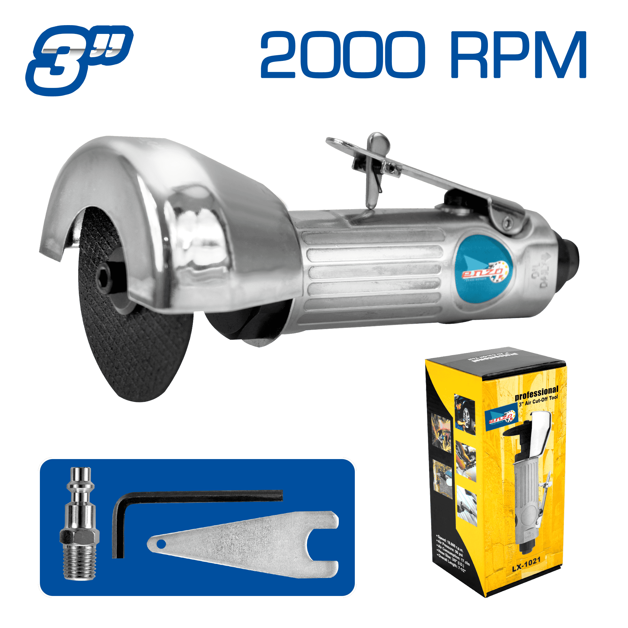 CORTADORA DE DISCO NEUMATIVA 3PULG 2000RPM 1/4