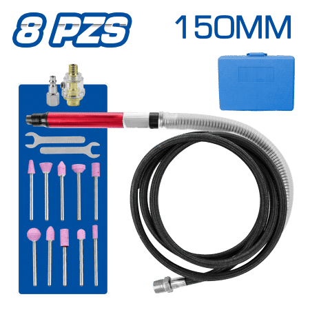 KIT MICRO AMOLADORA NEUMATICA 90PCI MALETIN