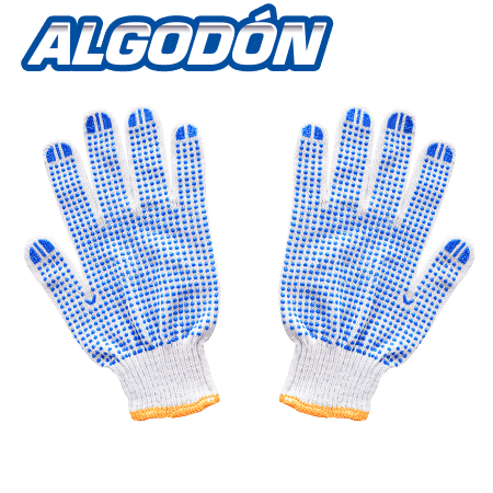 GUANTES DE TRABAJO ALGODON C/PUNTOS