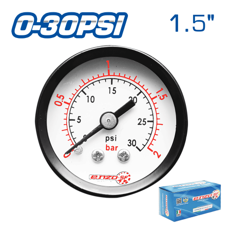 MANOMETRO 1.5PULG POSTERIOR 0-30PSI