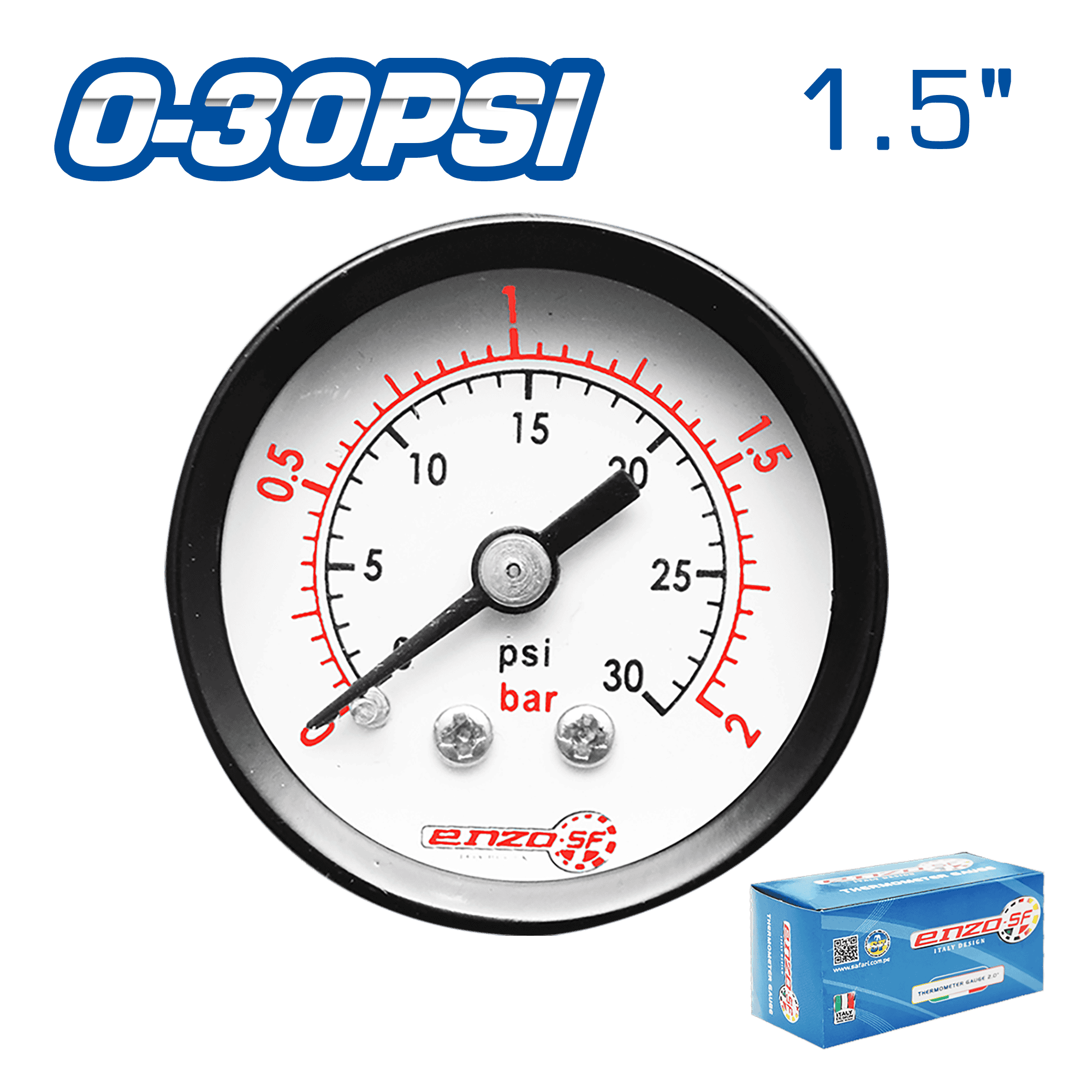 MANOMETRO 1.5PULG POSTERIOR 0-30PSI