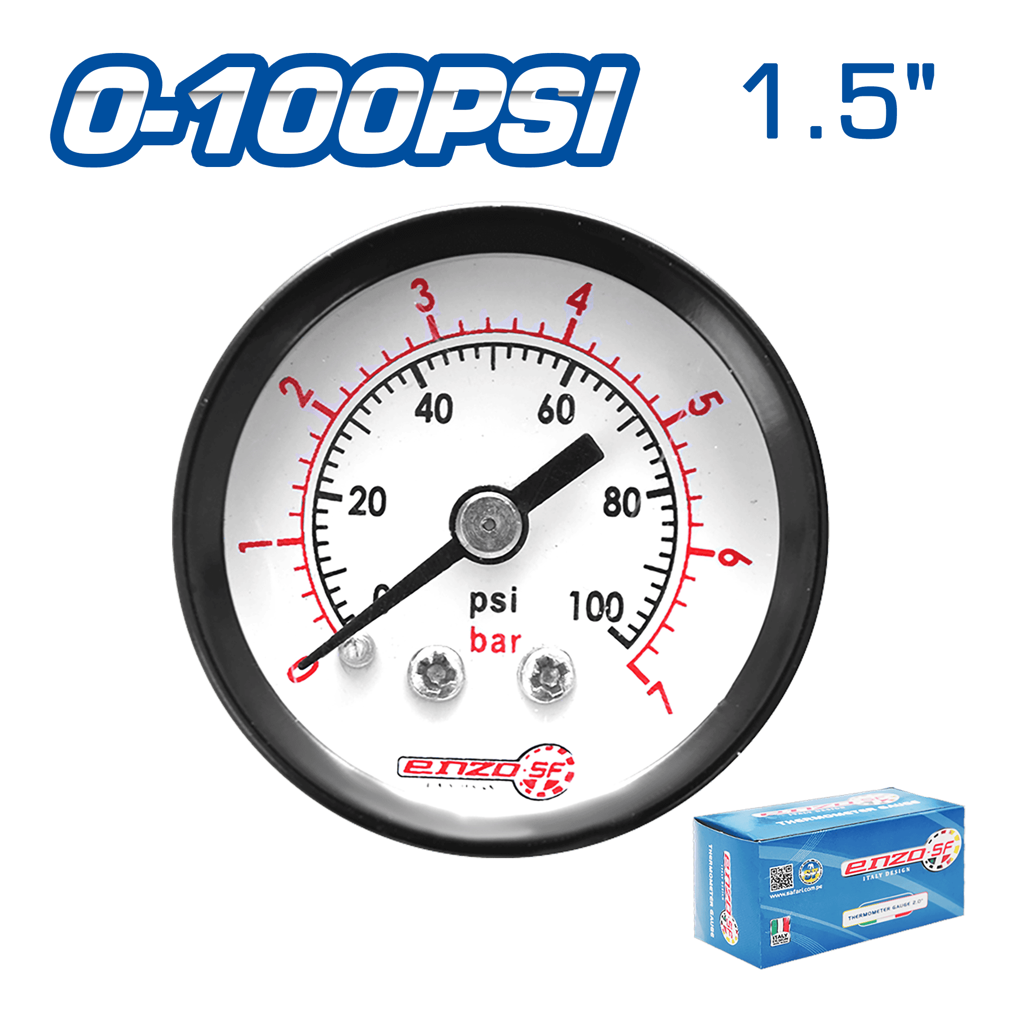 MANOMETRO 1.5PULG POSTERIOR 0-100PSI