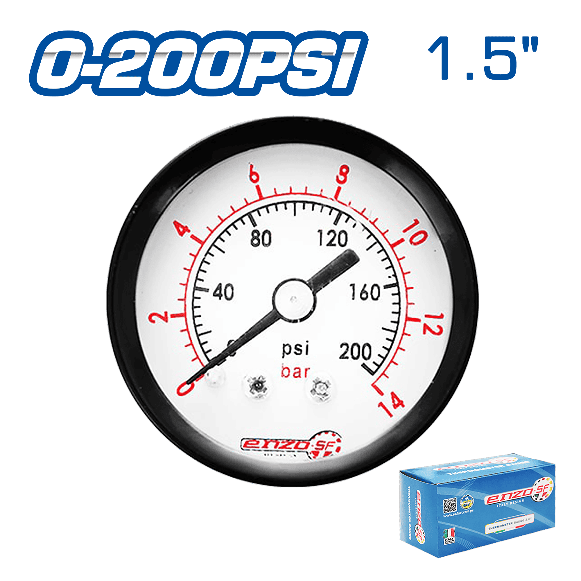 MANOMETRO 1.5PULG POSTERIOR 0-200PSI