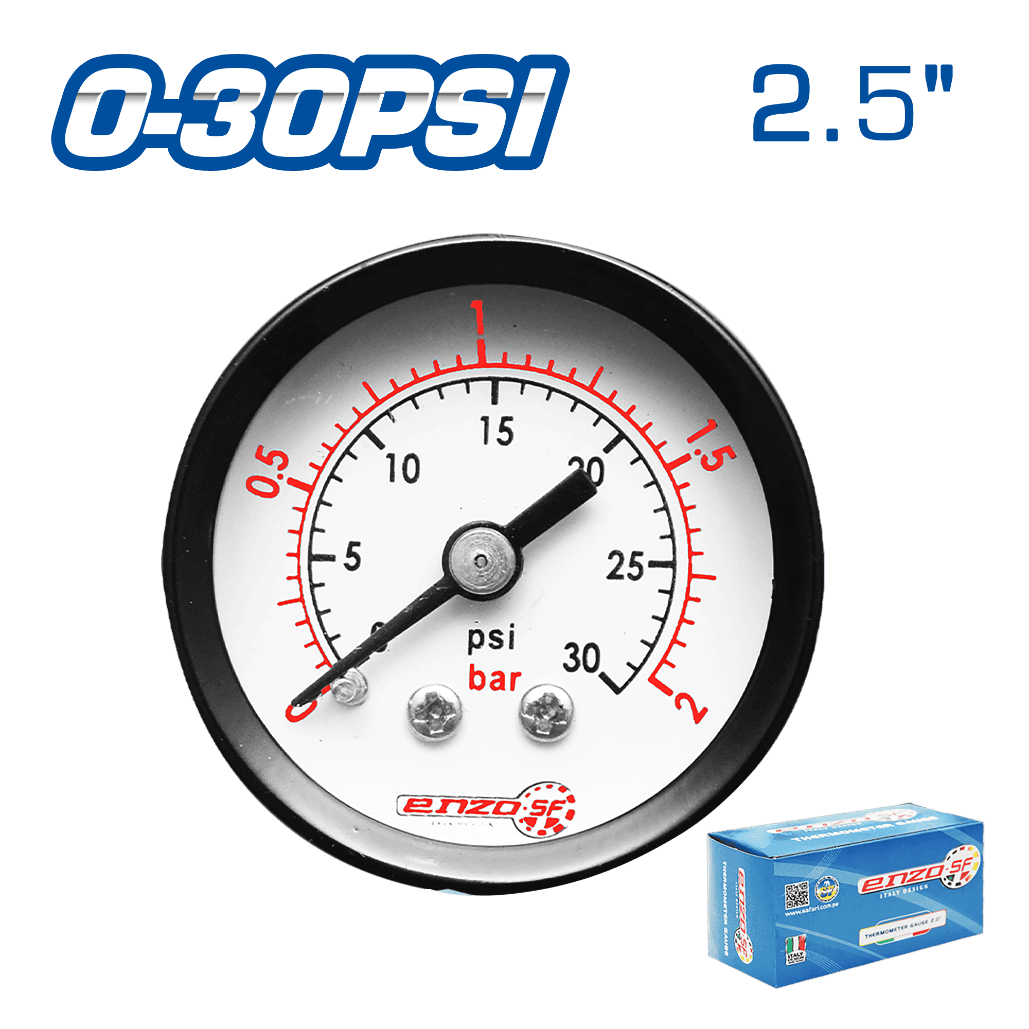 MANOMETRO 2.5PULG POSTERIOR 0-30PSI