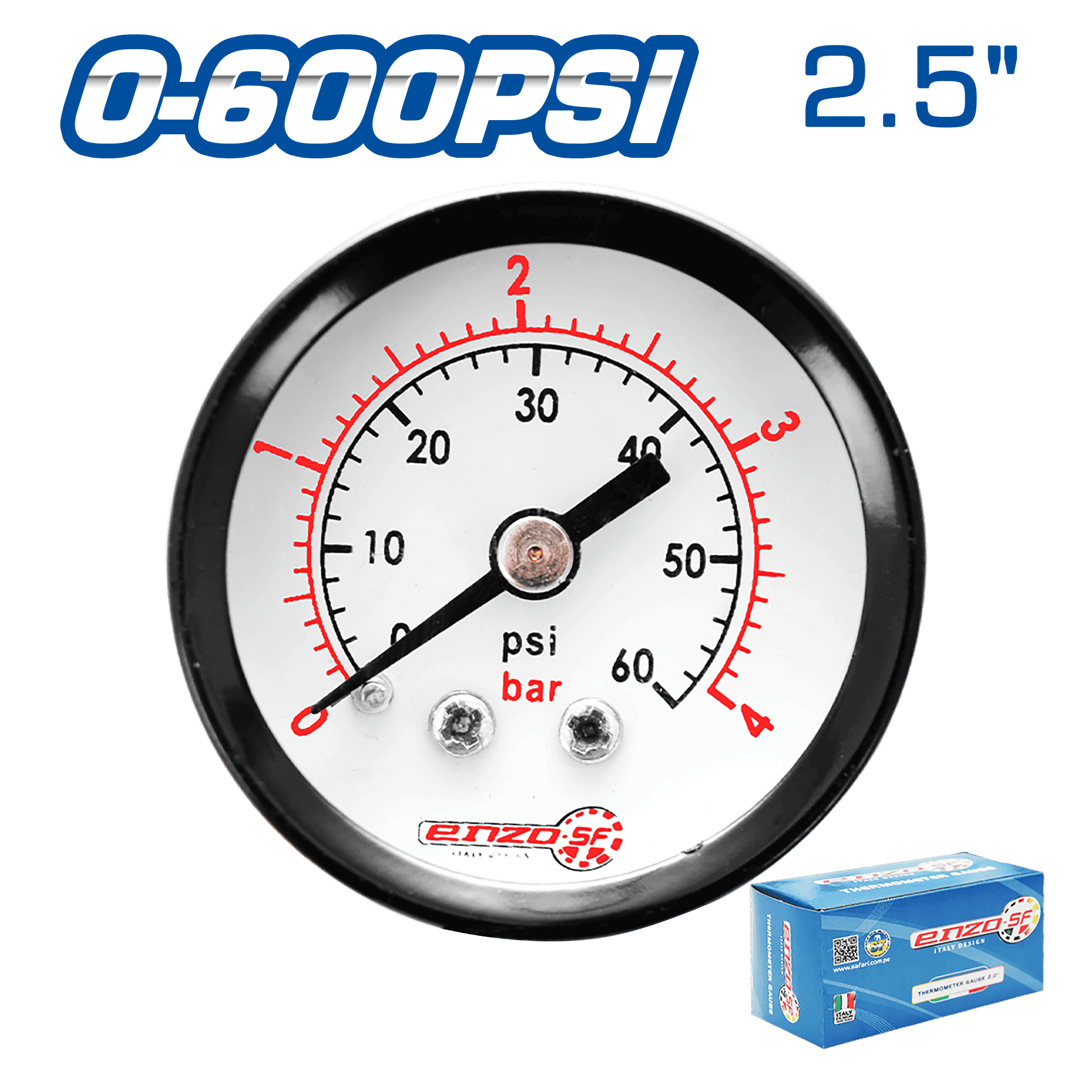 MANOMETRO 2.5PULG POSTERIOR 0-600PSI
