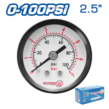 MANOMETRO 2.5PULG POSTERIOR 0-100PSI