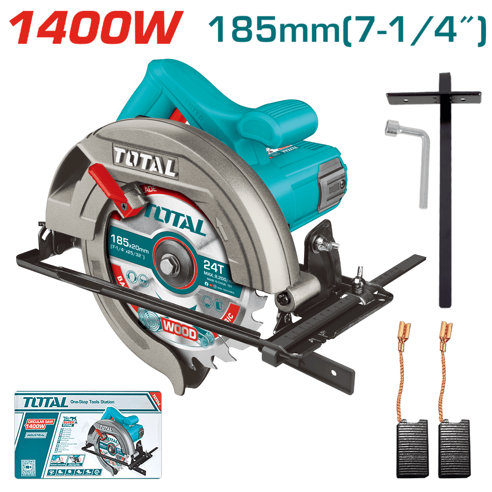 SIERRA CIRCULAR 1400W 4800RPM 185X20MM INDUSTRIAL