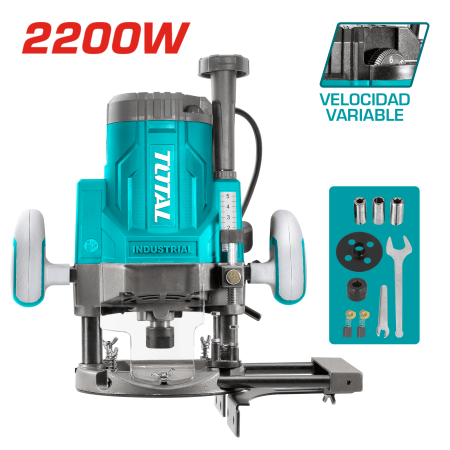 RUTEADORA 2200W 14000-20000RPM 0-60MM INDUSTRIAL
