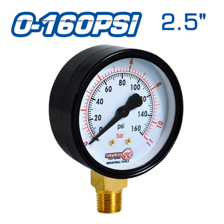 MANOMETRO DE AIRE 2.5PULG 0-160PSI
