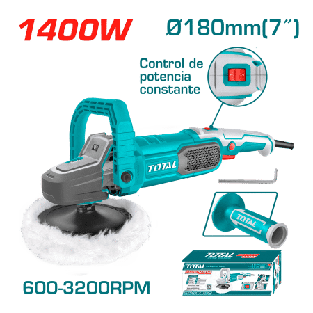 PULIDORA ANGULAR 1400W 600-3200RPM 180MM INDUSTRIAL