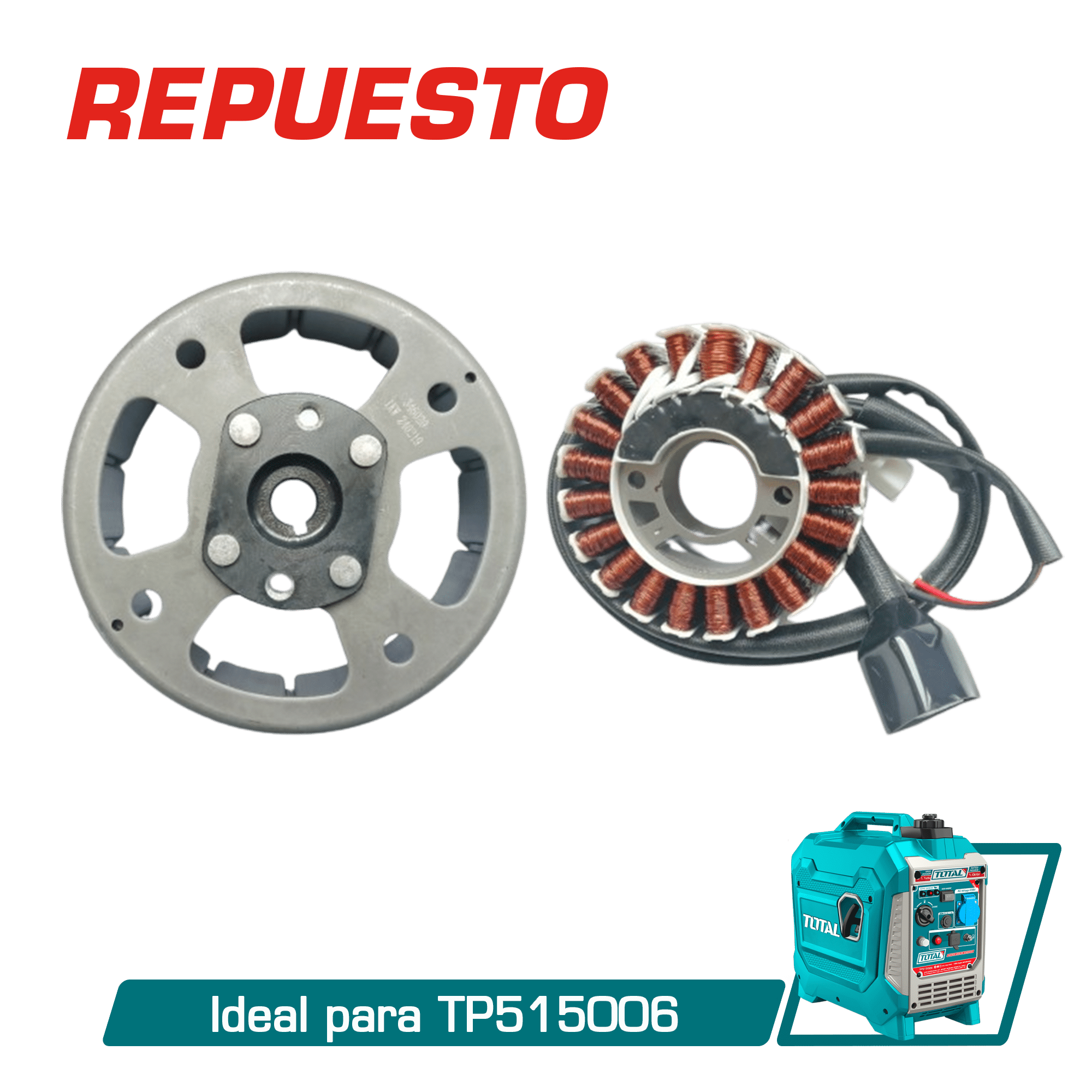 CONJUNTO STATOR Y ROTOR P/ GENERADOR TP515006