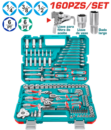 SET 160PCS HERRAMIENTAS MANUALES INC MALETIN INDUSTRIAL