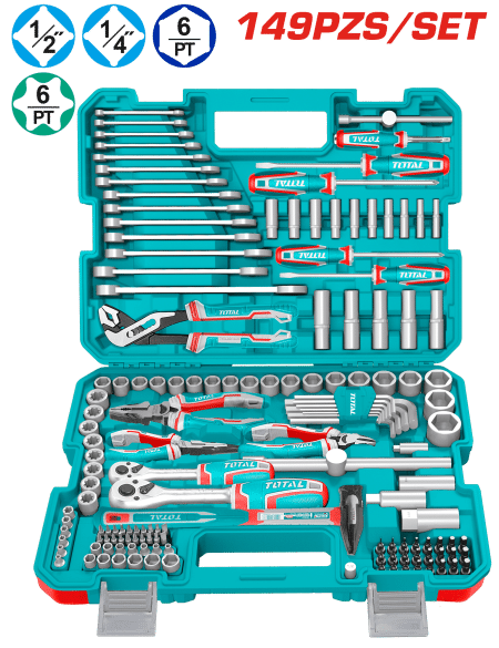 SET 149PCS HERRAMIENTAS DE COMBINACIÓN INC MALETIN INDUSTRIAL