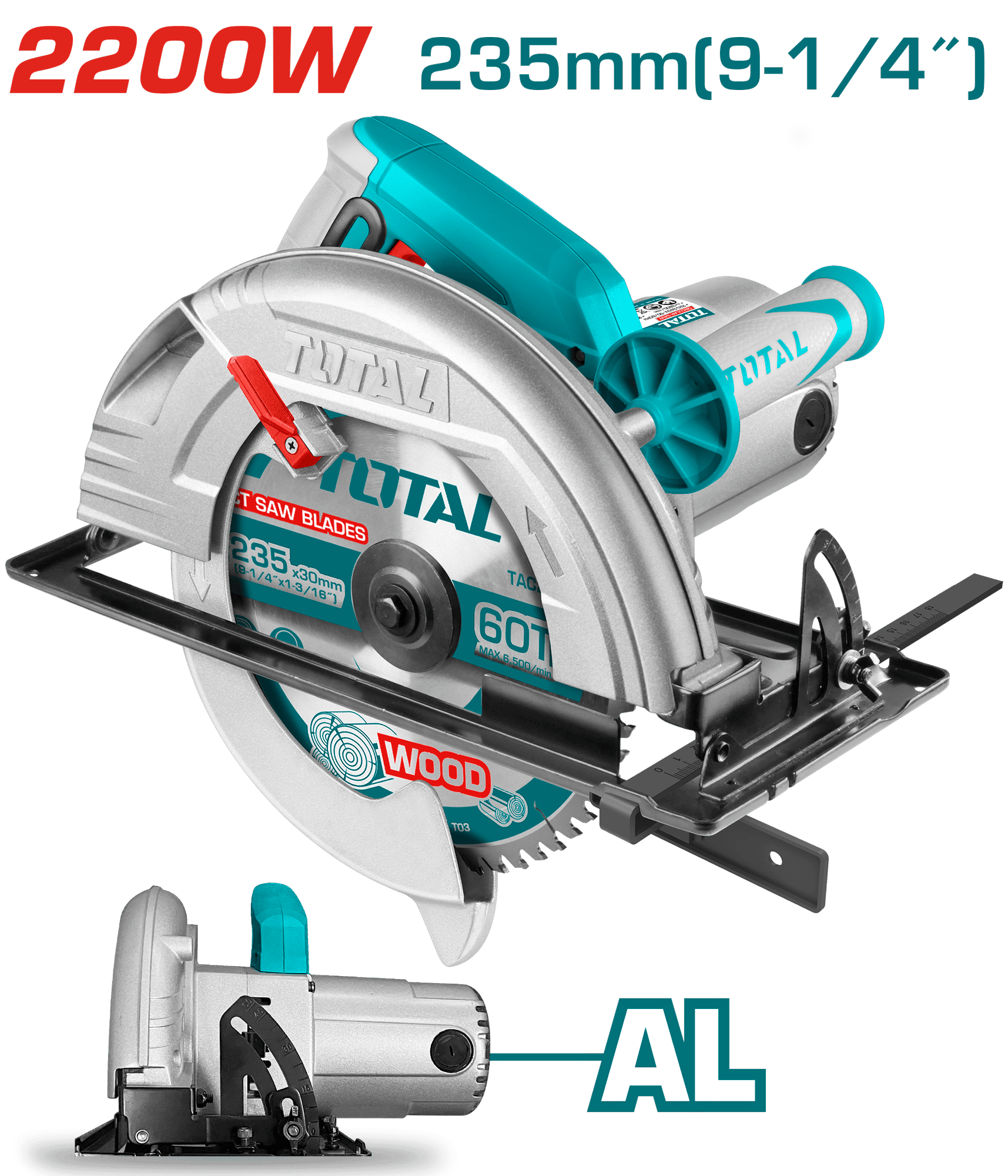 SIERRA CIRCULAR 2200W 3800RPM 235X25.4MM EST. ALUMINIO INC DISCO INDUSTRIAL