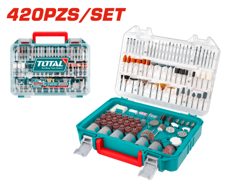 ACCESORIOS P/MINI-RECTIFICADOR 420PZS INC. ESTUCHE