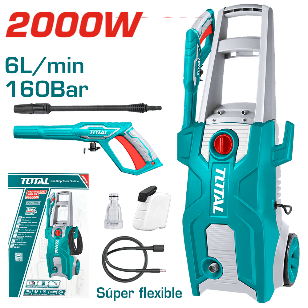 LAVADORA DE ALTA PRESIÓN 2000W 2320PSI 6.0L/MIN INDUSTRIAL