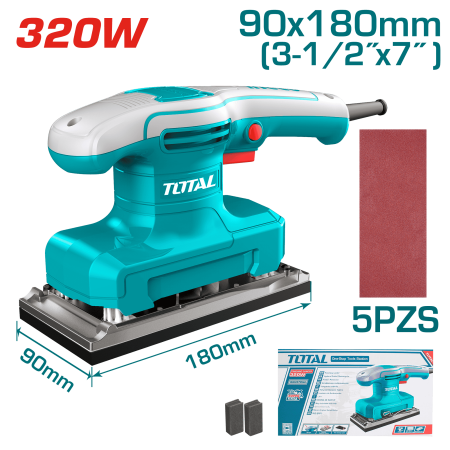 LIJADORA DE ACABADOS 320W 14000RPM 180X90MM INDUSTRIAL