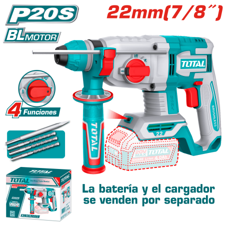 ROTOMARTILLO SDS+ 22MM 20V 2.0J 0-5400BPM BRUSHLESS 4FUNC INDUSTRIAL