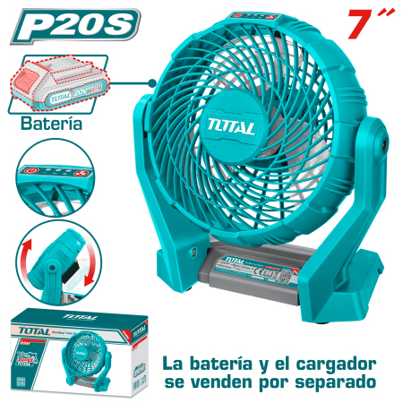 VENTILADOR 20V 7'' ANGULO AJUSTABLE