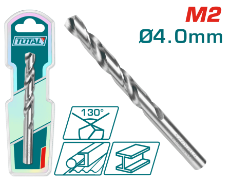 SET BROCA M2 HSS D:4.0MM 130º 2PCS INDUSTRIAL
