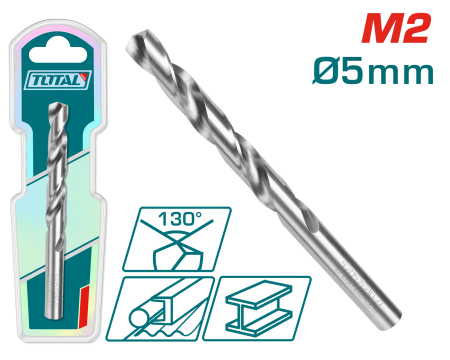 BROCA M2 HSS D:5.0MM 130º INDUSTRIAL