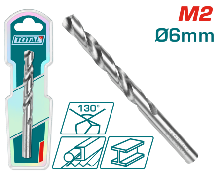 BROCA M2 HSS D:6.0MM 130º INDUSTRIAL