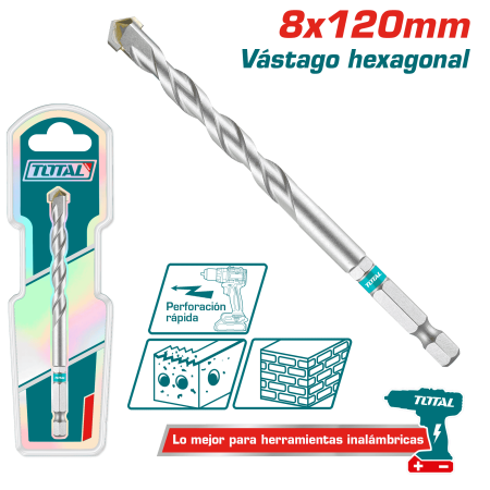 BROCA ALBAÑILERÍA 8X120MM HEX IDEAL INALMABRICOS