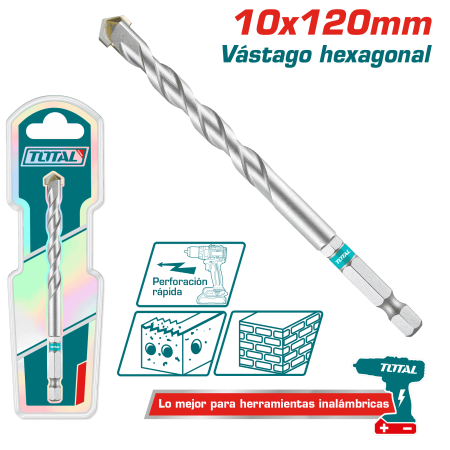 BROCA ALBAÑILERÍA 10X120MM HEX IDEAL INALMABRICOS