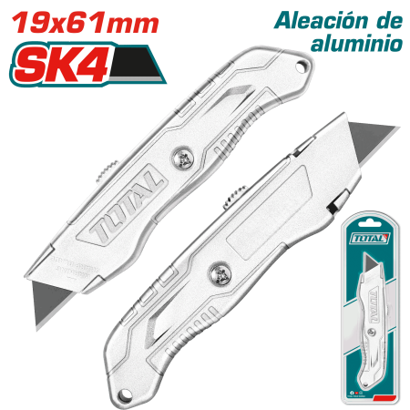 CUCHILLA UTILITARIA HOJA:19X61MM SK4 AUTO SEGURO INDUSTRIAL