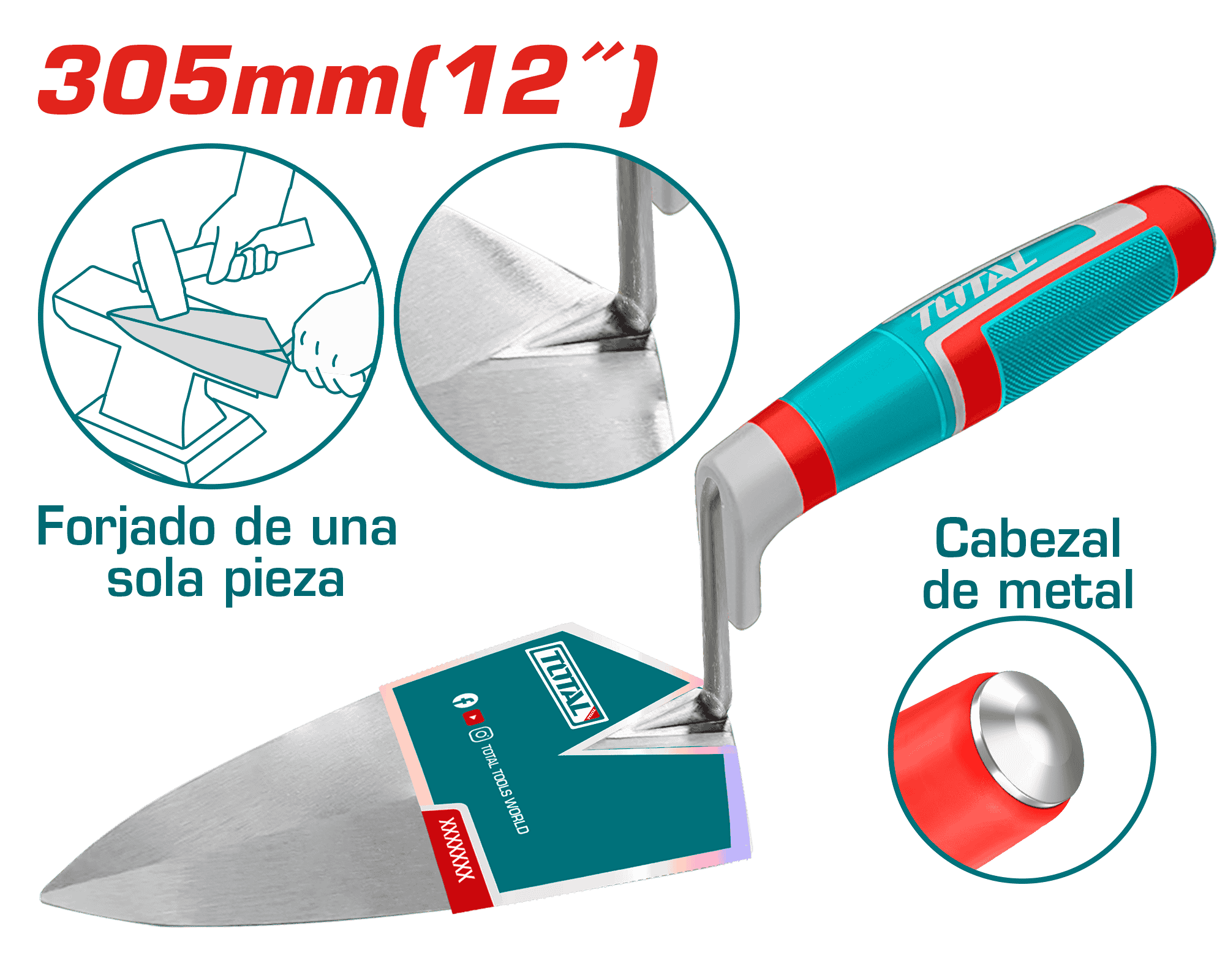 BADILEJO 12'' (305MM) INTEGRADO TOPE METALICO INDUSTRIAL