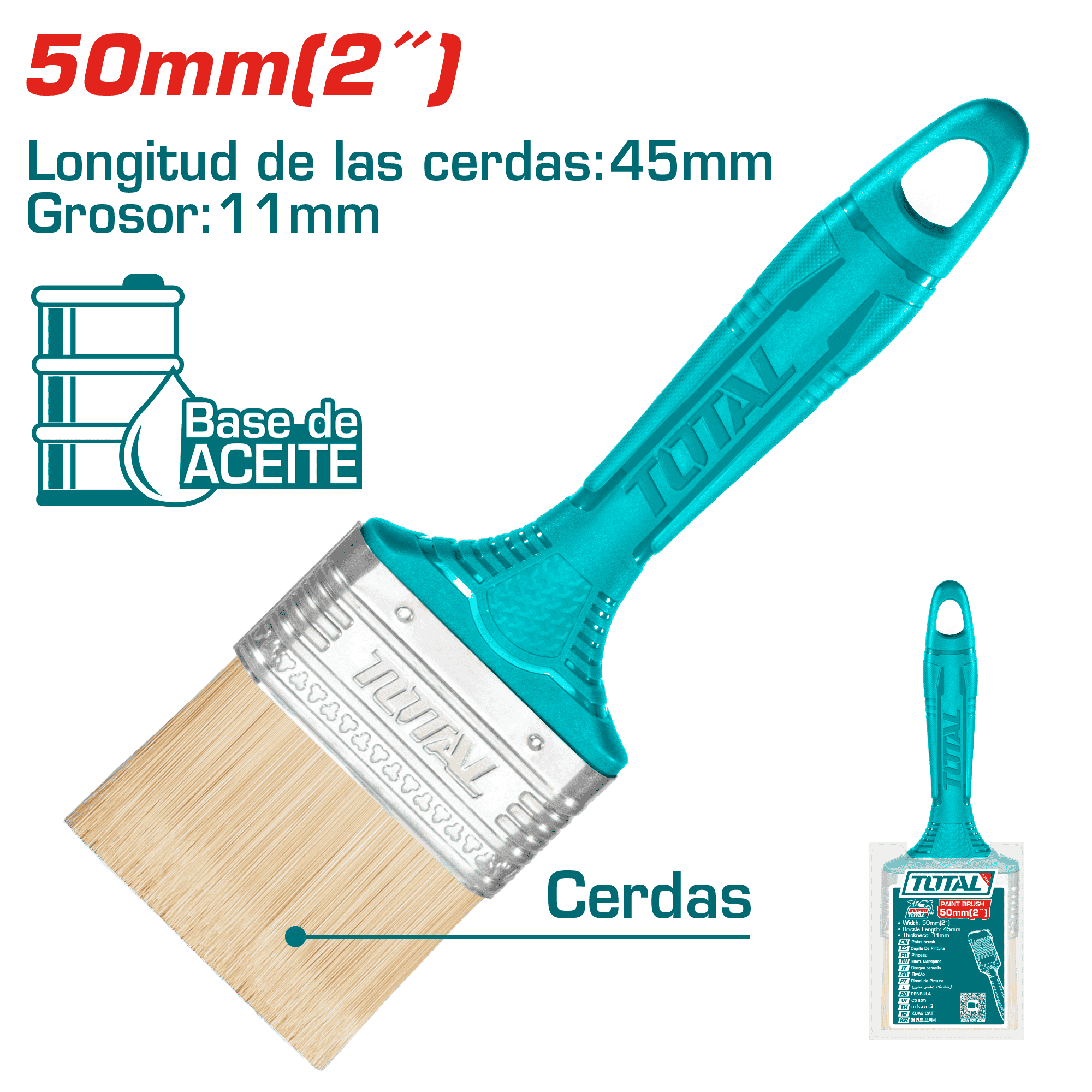BROCHA P/ESMALTE 50MM (2'') 45X11MM