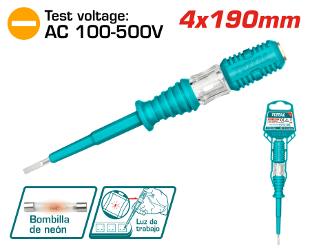LAPIZ DE PRUEBA VOLTAJE AC 100-500V 4X190MM