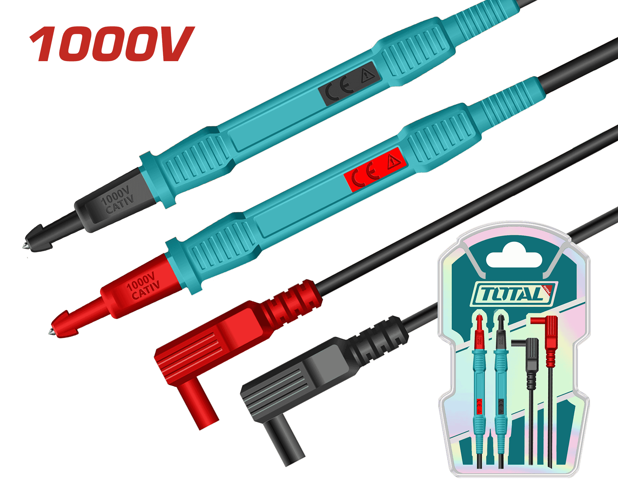 SET CABLES PARA MULTÍMETRO CAT III 1000V 100CM LAPIS 150MM