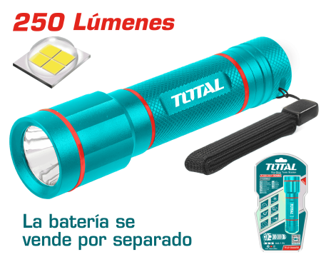 LINTERNA 250LM DIS: 160M BAT: 3XAAA (NO INCLUYE) INDUSTRIAL