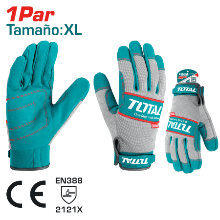 GUANTES MECANICO MICROFIBRA PU CUERO REFORZADO XL INDUSTRIAL