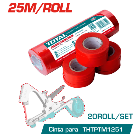 CINTA PARA ATADORA AGRICOLA 25M/ROLLO (ROJO)