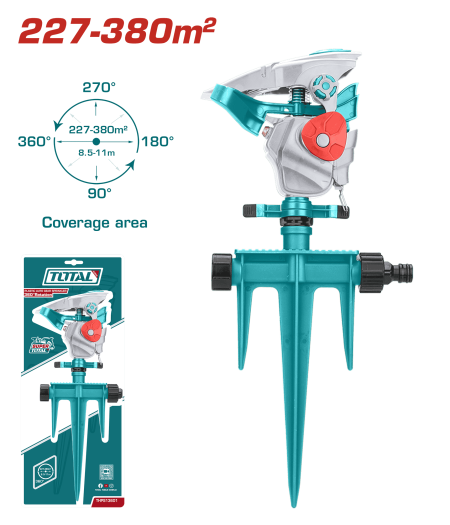 ROCIADOR DE JARDIN 360º TIPO ESTACA ADAPTADOR 3/4''