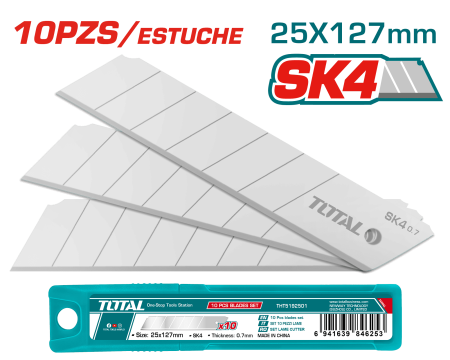 REPUESTO PARA CUCHILLA 25X127MM SETX10PCS SK4 INDUSTRIAL