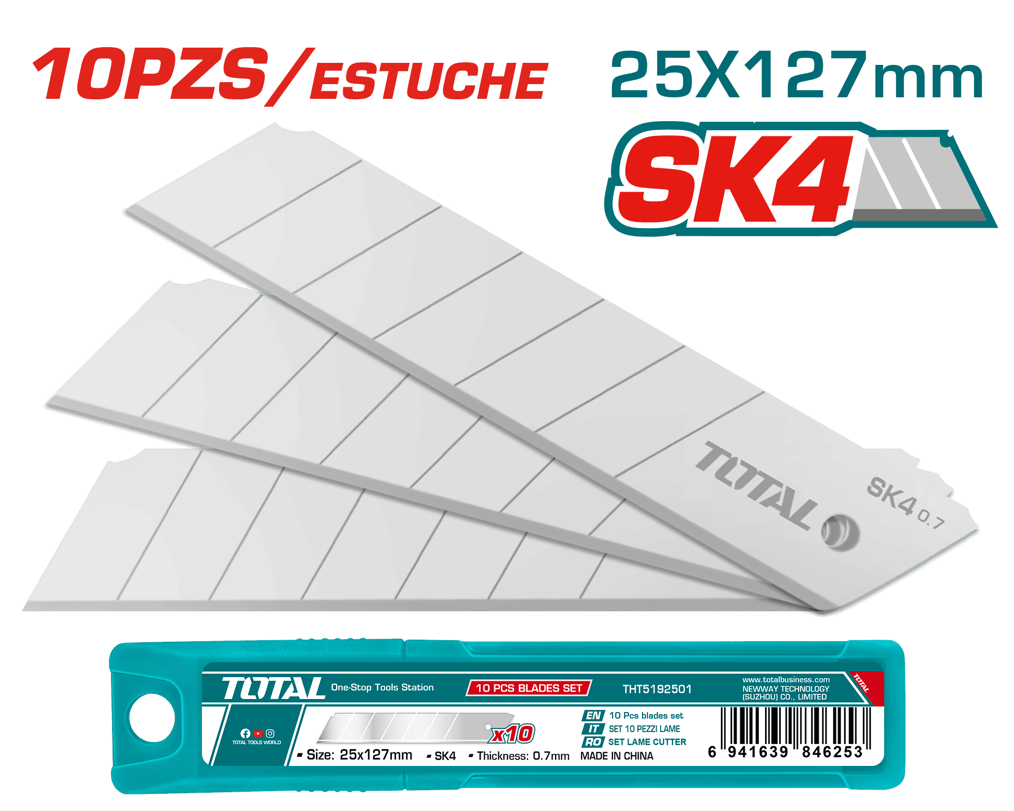 REPUESTO PARA CUCHILLA 25X127MM SETX10PCS SK4 INDUSTRIAL