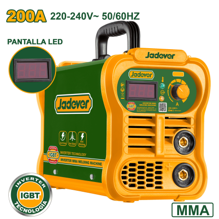 SOLDADORA INVERTER MMA 20-200A LCD:1.6-4.0MM