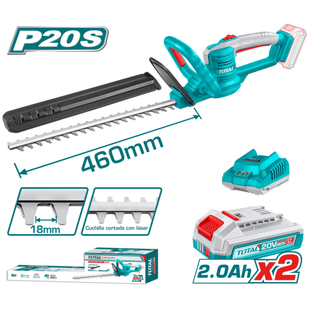 CORTASETOS LI-ION 20V 2800SPM 46CM C:18MM 2X2.0AH +ACC INDUSTRIAL