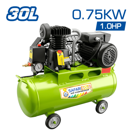 COMPRESORA DE FAJA 30L 1.0HP 220V (0.75KW) 8BAR - VERDE