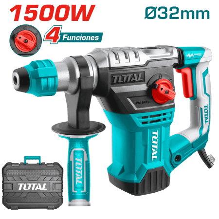 ROTOMARTILLO SDS+ 32MM 1500W 850RPM 4400BPM 5.5J 4FUNC MALETIN INDUSTRIAL