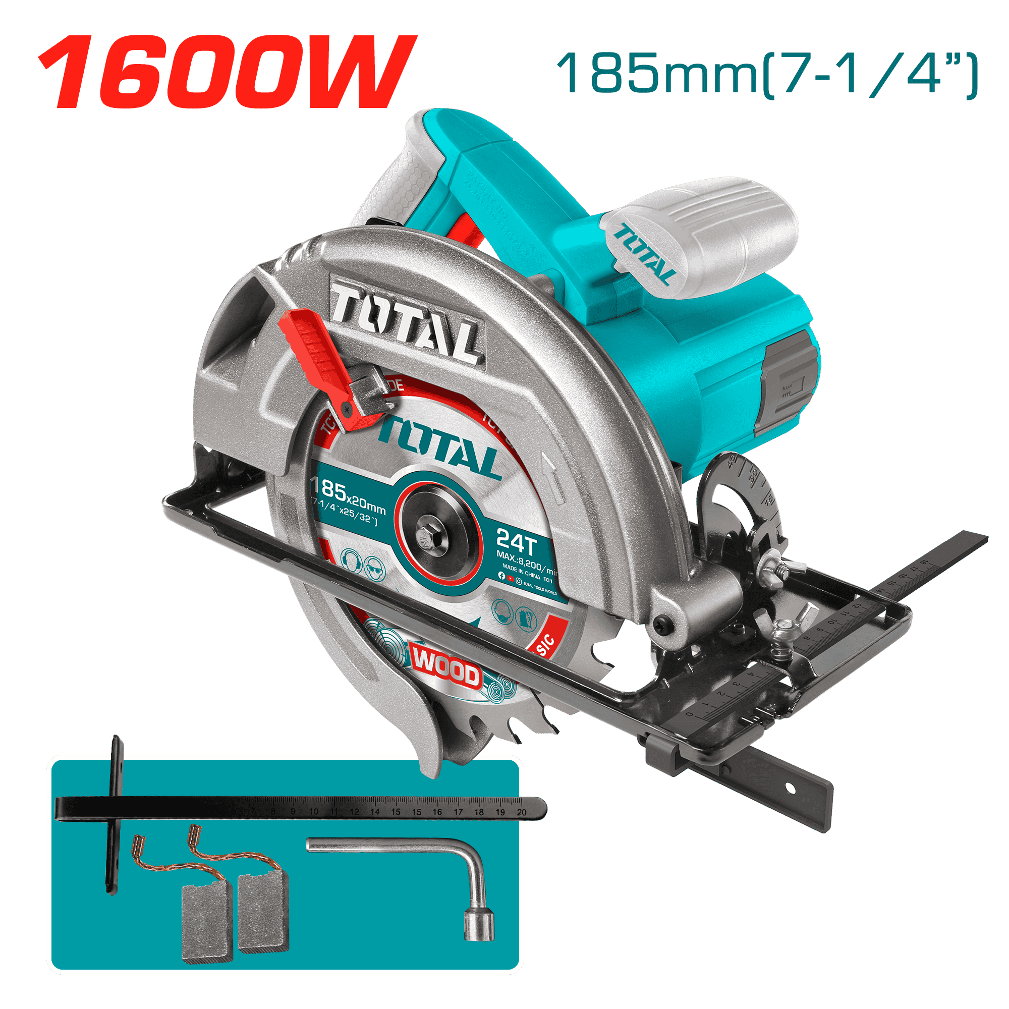 SIERRA CIRCULAR 1600W 5000RPM 185X20MM INDUSTRIAL