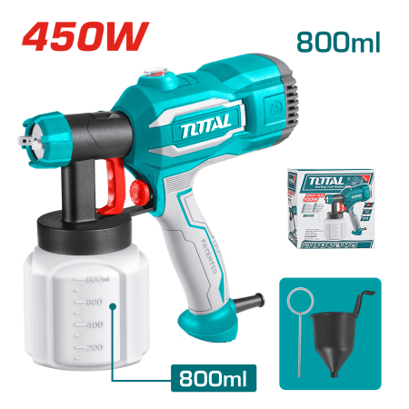 PISTOLA P/PINTAR ELECTRICA 220V 450W 550ML/MIN CAP 800ML INDUSTRIAL