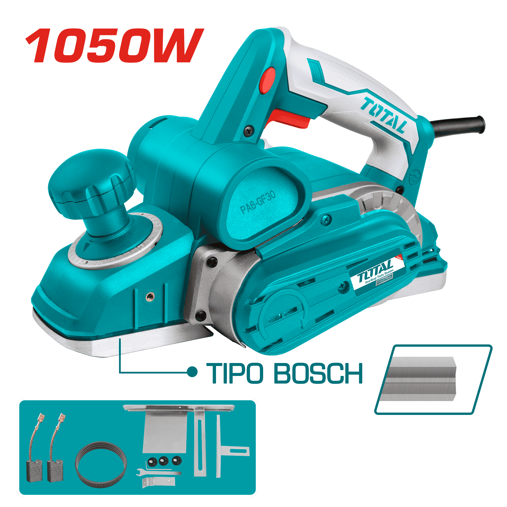 CEPILLO ELECTRICO 1050W 16000RPM 82X3MM HD AL INDUSTRIAL
