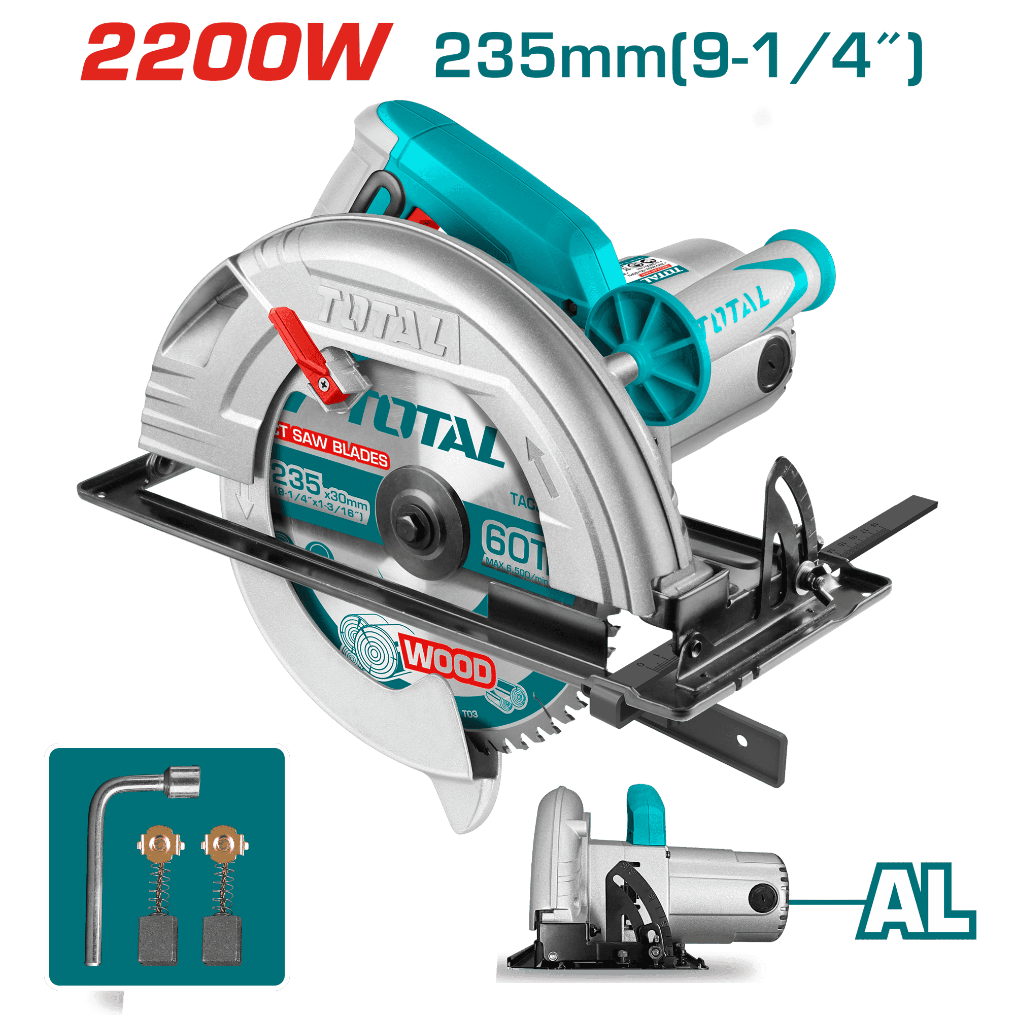 SIERRA CIRCULAR 2200W 3800RPM 235X25.4MM EST. ALUMINIO INC DISCO INDUSTRIAL