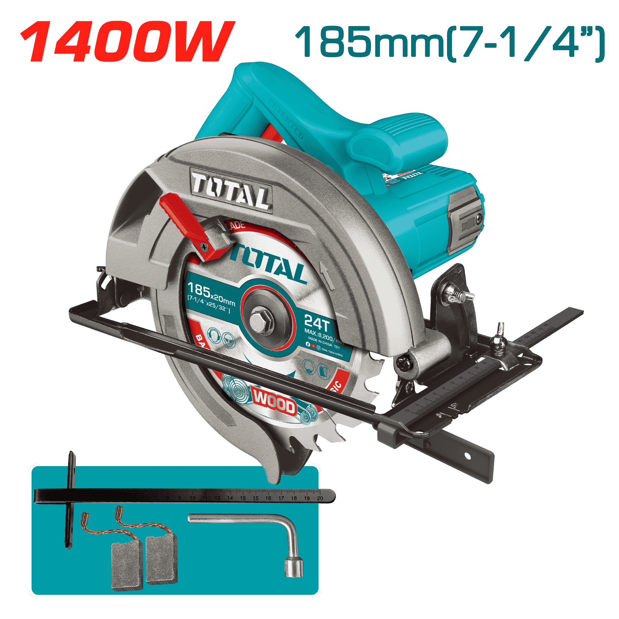 SIERRA CIRCULAR 1400W 4800RPM 185X20MM INDUSTRIAL